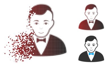 Eriterek piksel yarı ton satıcı simgesi