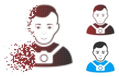 Rendelenmiş piksel yarı ton fotoğrafçı simgesi