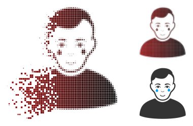 Çocuk simgesi ağlıyor dağınık piksel noktalı resim