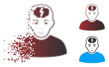 Eriterek piksel noktalı resim akıllı çocuk simgesi