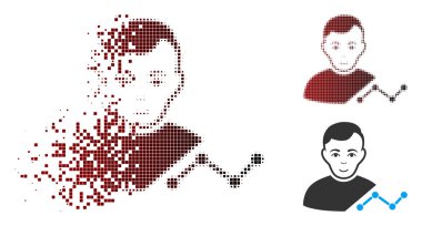 Piksel yarı ton Kullanıcı grafik simgesini çözünmüş