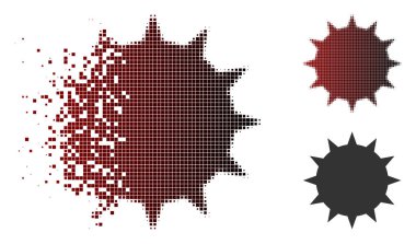 Kırık piksel yarı ton bakteri simgesi