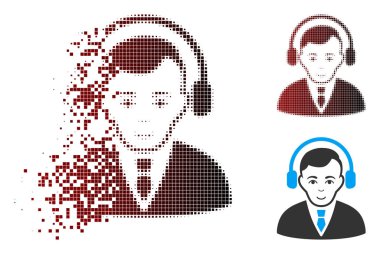 Kırık piksel yarı ton radyo Yöneticisi simgesini