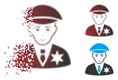 Harcanmış piksel yarı ton Şerif simgesi