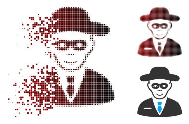 Piksel yarı ton güvenlik Aracısı simgesini eriterek