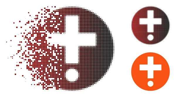 Tahribe piksel yarı ton eczane simgesi