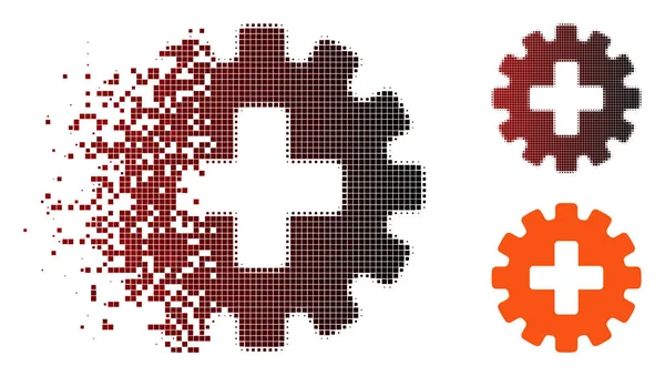 Dişli simgesini ışıltı, noktalı yarım ton ve hasarsız tüm türevleri artı vektör. Dikdörtgen scintillas ve siyah kırmızı üzerinden yatay bir gradyan dağılma efekti kullanan.