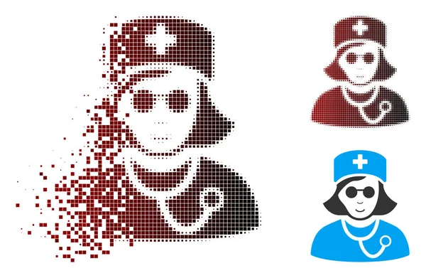 Toz piksel yarı ton kör hemşire simgesi