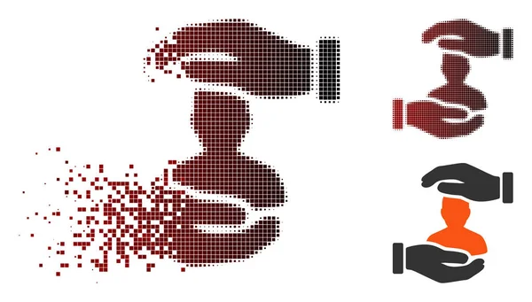 Kırık piksel yarı ton hasta sigorta simgesi