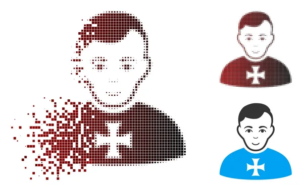 Piksel noktalı resim sipariş şövalye Icon dağılmakta