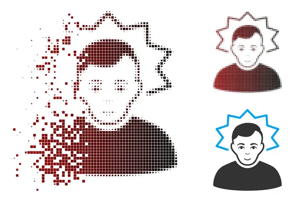 Hareketli piksel yarı ton mucit simgesi