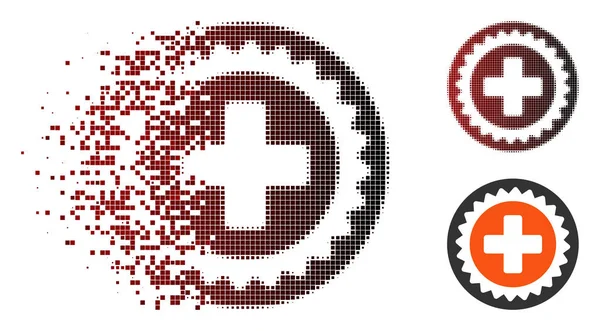 Hareketli piksel yarı ton tıbbi damga simgesi