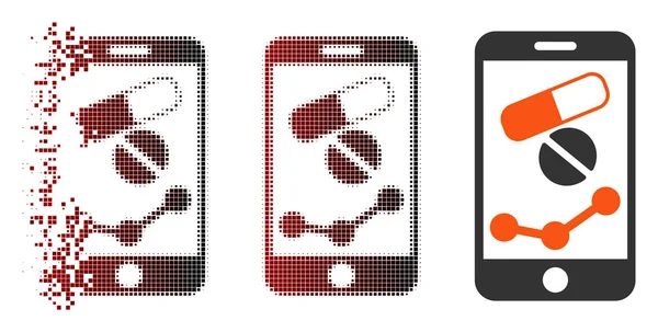 Kırık piksel yarı ton eczane Online rapor simgesi