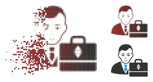 Parçalanmış piksel noktalı resim Ethereum klasik Accounter simgesi