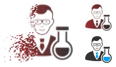 Dağınık piksel yarı ton kimyager simgesi
