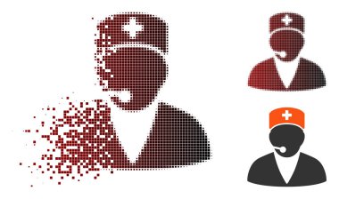 Kırık piksel yarı ton tıbbi işleç simgesi