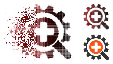 Harcanmış piksel noktalı resim bul tıbbi teknoloji simgesi