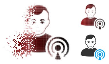 Dağınık piksel yarı ton Podcast Creator simgesini
