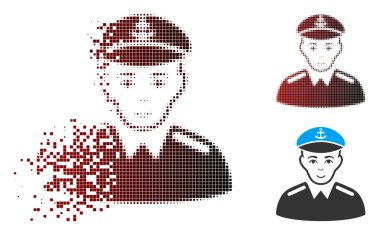 Harcanmış piksel yarı ton Kaptan simgesi