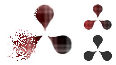 Ayrıştırılmış piksel yarı ton harita işaretleri simgesi