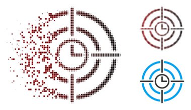 Harcanmış piksel noktalı resim zaman hedef simgesini