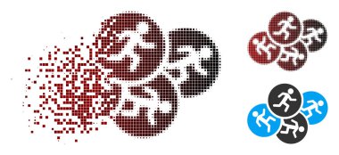 Erkekler simgesi çalışan piksel yarı ton dağılmakta