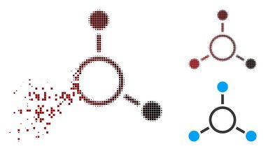 Hareketli piksel yarı ton radyal yapısı simgesi