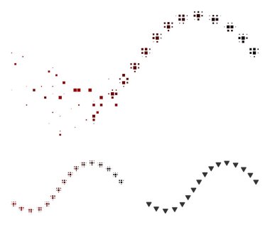 Piksel noktalı resim işlevi satırı simgesi noktalı dağınık