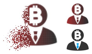 Parçalanmış piksel noktalı resim Bitcoin Manager simgesi