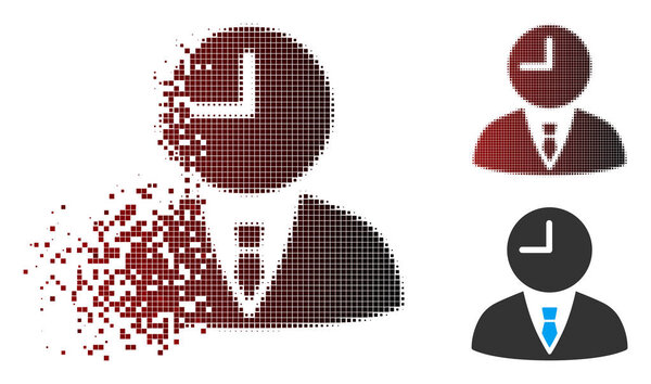 Трещина во времени Pixel Halftone
