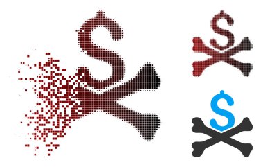 Toz piksel yarı ton ölümlü borç simgesi