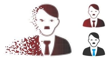 Dağınık piksel yarı ton Hitler Führer simgesi