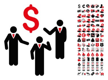 90 Bonus sembollerin ile mali tartışma işadamları kişi simgesi