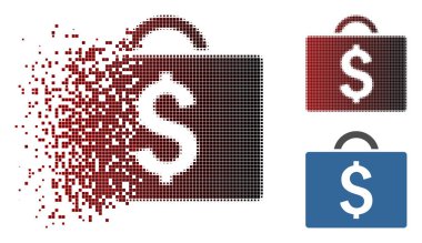 Kaybolan piksel yarı ton ticari evrak simgesini