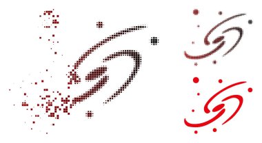 Rendelenmiş piksel yarı ton Galaxy sistem kutsal kişilerin resmi