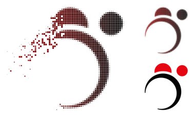 Ayrıştırılmış piksel yarı ton Planet sistem kutsal kişilerin resmi