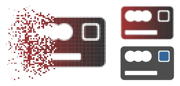 Κατεστραμμένο Pixel ράστερ τραπεζικής εικονίδιο της κάρτας — Διανυσματικό Αρχείο