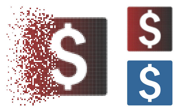 Fractured Pixel Halftone Finance Icon