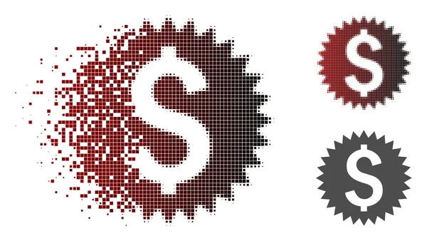 Zerfallendes Pixel-Halfone-Siegel — Stockvektor