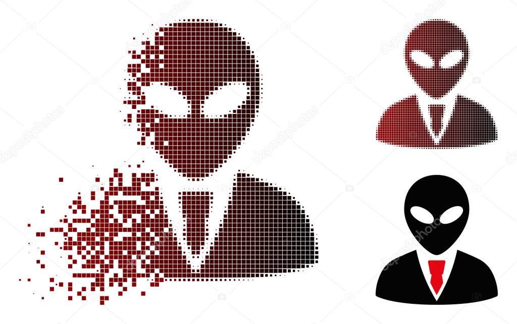 Dispersed Pixel Halftone Alien Manager Icon