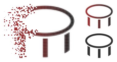 Harcanmış piksel yarı ton brülör memesi simgesi