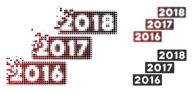 Harcanmış piksel yarı ton düzeylerinden 2016 2018 simgesi