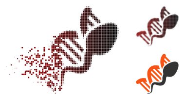 Hasarlı piksel noktalı resim Sperm genom çoğaltma simgesi