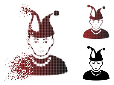 Kırık nokta yarı ton aptal simgesi