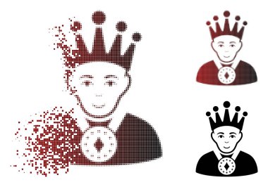 Işıltı piksel yarı ton Kral simgesi