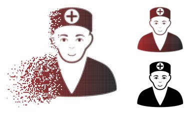 Harcanmış Pixelated yarı ton Medic simgesi