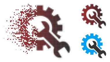 Işıltı nokta yarı ton hizmet Araçlar simgesi