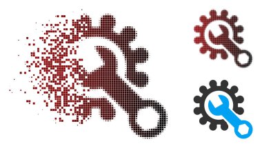 Kırık noktalı yarım ton hizmet Araçlar simgesi