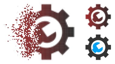 Rendelenmiş piksel yarı ton Servisi simgesini araçları