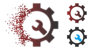 Dağınık Pixelated yarı ton hizmet Araçlar simgesi